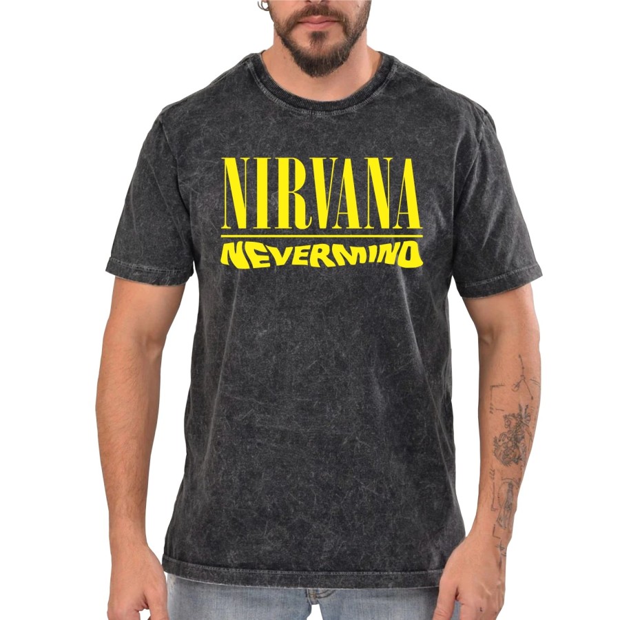 Rockwear Brasil - Camiseta Marmore Nirvana 2 Rockwear Preta Rockwear Brasil - Camiseta Marmore Nirvana 2 Rockwear Preta