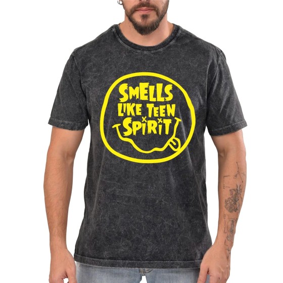 Rockwear Brasil - Camiseta Marmore Nirvana 6 Rockwear Preta