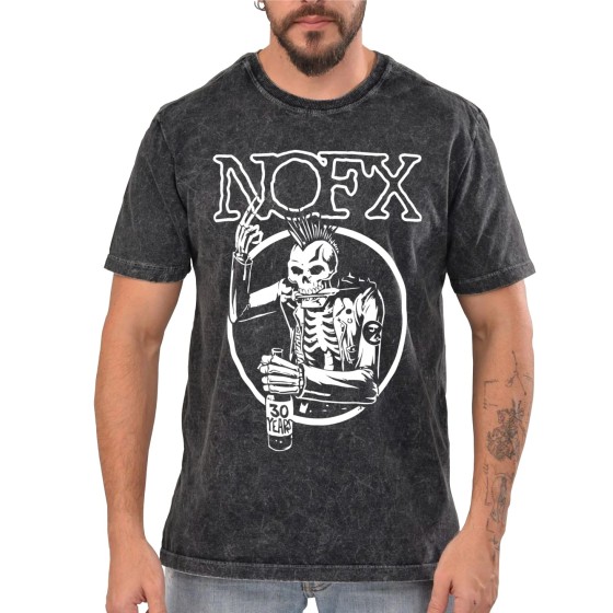 Rockwear Brasil - Camiseta Marmore NOFX Rockwear Preta