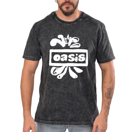 Rockwear Brasil - Camiseta Marmore Oasis Rockwear Preta