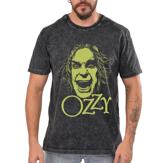 Rockwear Brasil - Camiseta Marmore Ozzy Osbourne Rockwear Preta