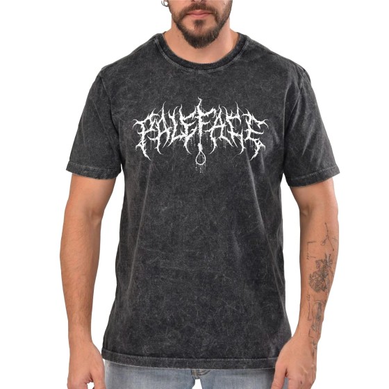 Rockwear Brasil - Camiseta Marmore Paleface Rockwear Preta