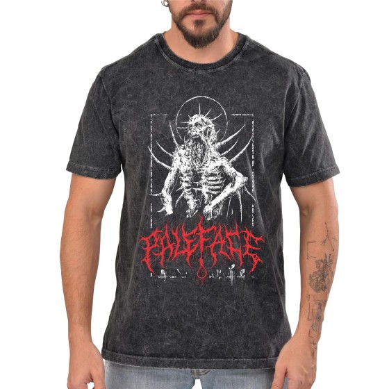 Rockwear Brasil - Camiseta Marmore Paleface 2 Rockwear Preta