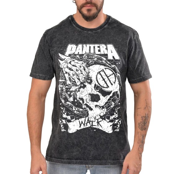 Rockwear Brasil - Camiseta Marmore Pantera Rockwear Preta