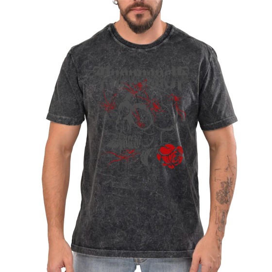Rockwear Brasil - Camiseta Marmore Papa Roach 2 Rockwear Preta