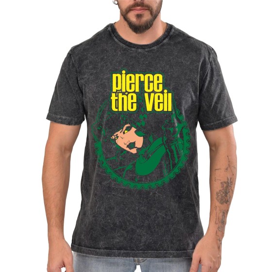 Rockwear Brasil - Camiseta Marmore Pierce The Veil Rockwear Preta