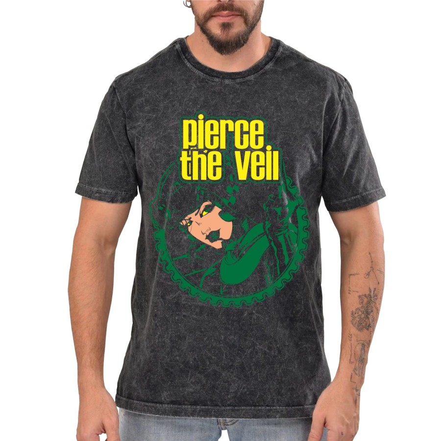 Rockwear Brasil - Camiseta Marmore Pierce The Veil Rockwear Preta Rockwear Brasil - Camiseta Marmore Pierce The Veil Rockwear Preta
