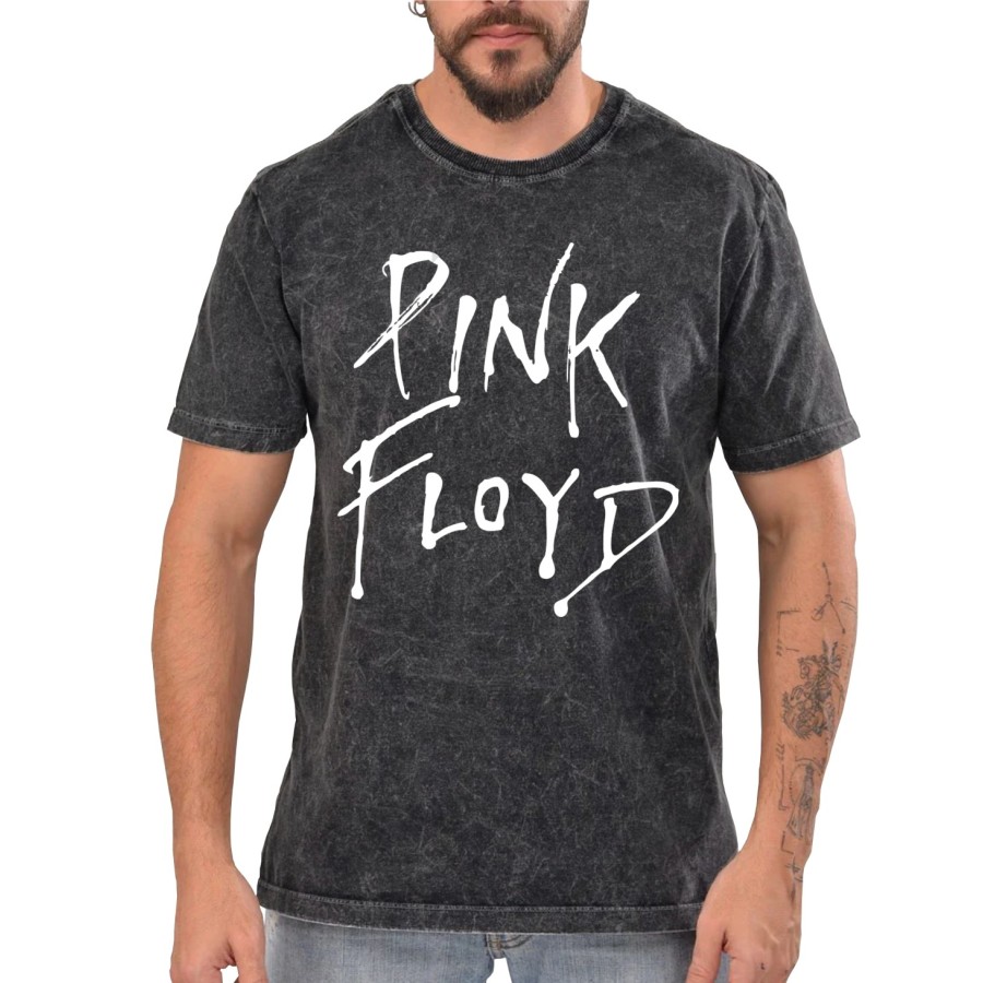 Rockwear Brasil - Camiseta Marmore Pink Floyd 2 Rockwear Preta Rockwear Brasil - Camiseta Marmore Pink Floyd 2 Rockwear Preta