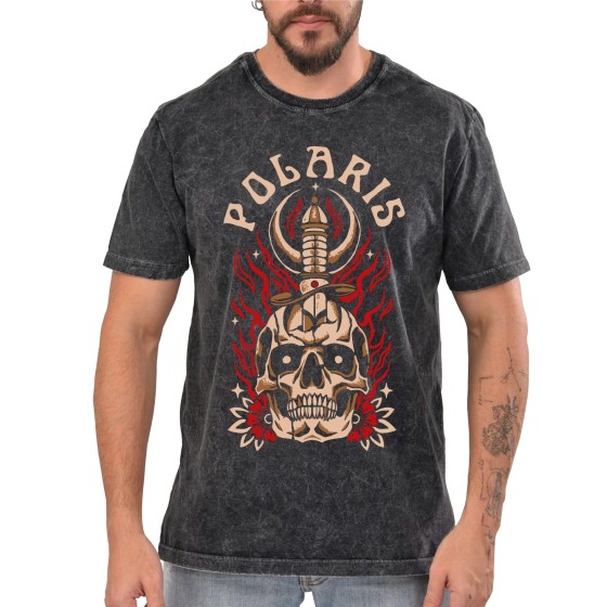 Rockwear Brasil - Camiseta Marmore Polaris 5 Rockwear Preta