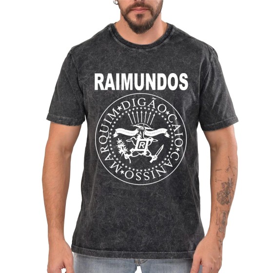 Rockwear Brasil - Camiseta Marmore Raimundos Rockwear Preta