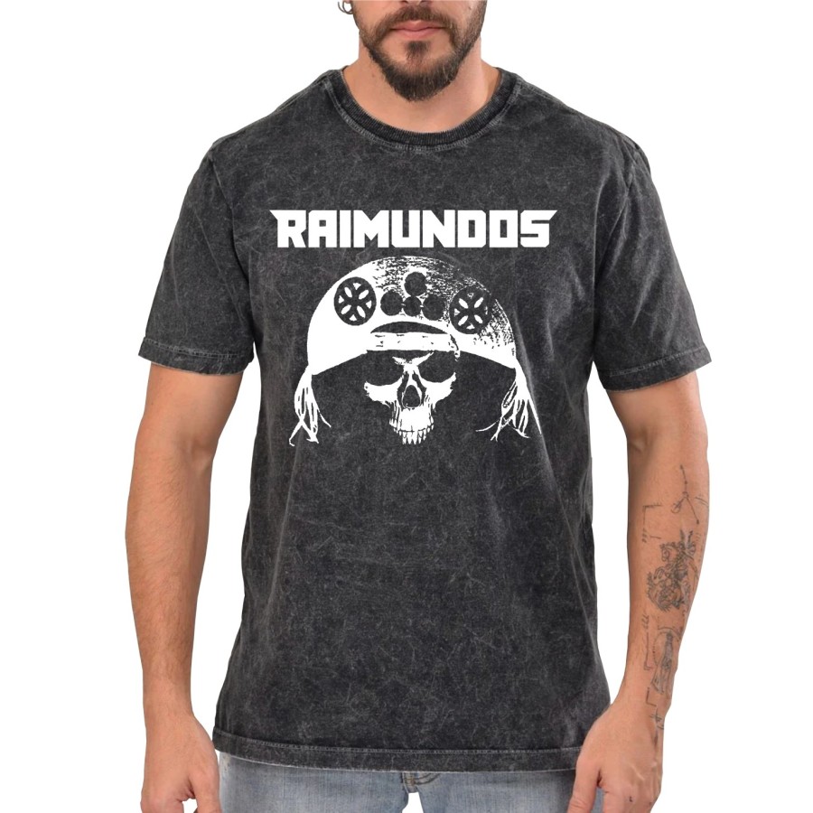 Rockwear Brasil - Camiseta Marmore Raimundos 3 Rockwear Preta Rockwear Brasil - Camiseta Marmore Raimundos 3 Rockwear Preta