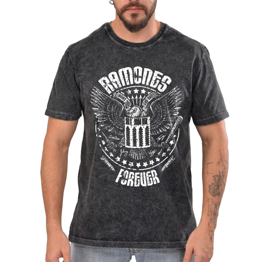 Rockwear Brasil - Camiseta Marmore Ramones 2 Rockwear Preta Rockwear Brasil - Camiseta Marmore Ramones 2 Rockwear Preta