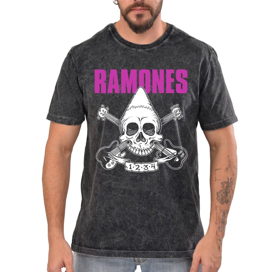 Rockwear Brasil - Camiseta Marmore Ramones 3 Rockwear Preta Rockwear Brasil - Camiseta Marmore Ramones 3 Rockwear Preta