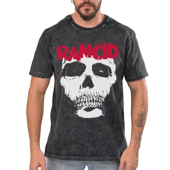 Rockwear Brasil - Camiseta Marmore Rancid 2 Rockwear Preta