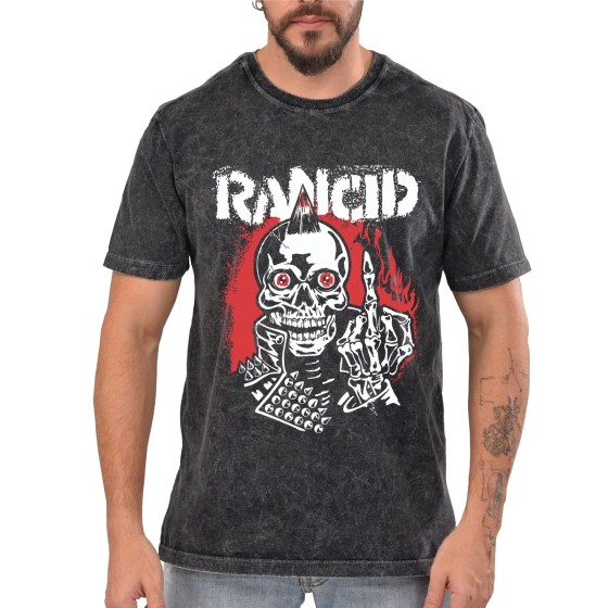 Rockwear Brasil - Camiseta Marmore Rancid 4 Rockwear Preta