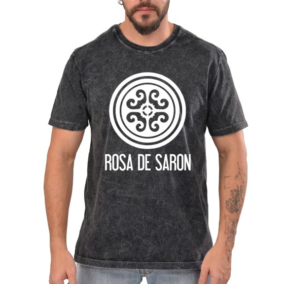 Rockwear Brasil - Camiseta Marmore Rosa de Saron Rockwear Preta