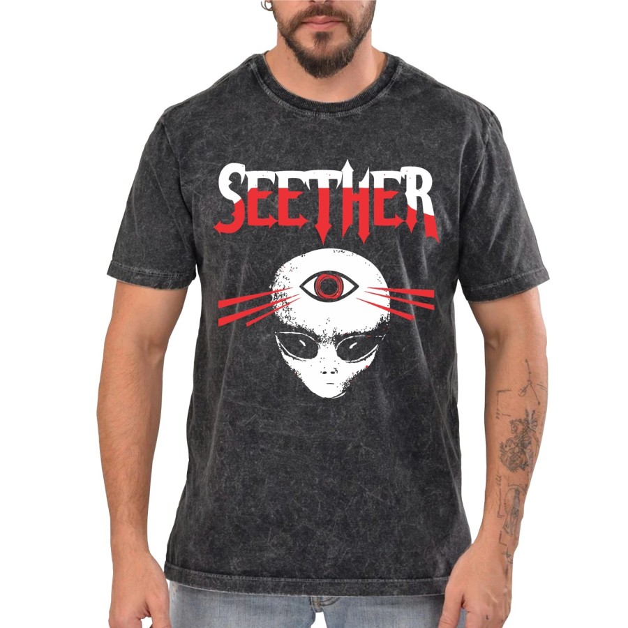 Rockwear Brasil - Camiseta Marmore Seether Rockwear Preta