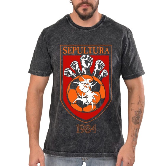 Rockwear Brasil - Camiseta Marmore Sepultura Rockwear Preta