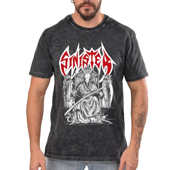 Rockwear Brasil - Camiseta Marmore Sinister Rockwear Preta