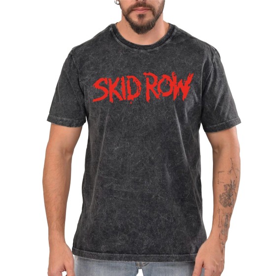 Rockwear Brasil - Camiseta Marmore Skid Row Rockwear Preta