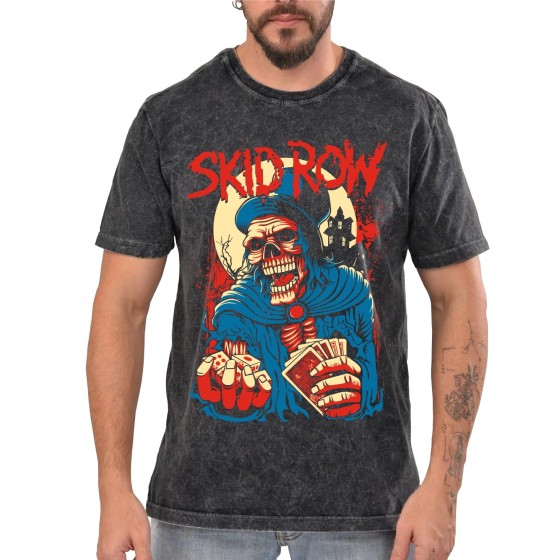 Rockwear Brasil - Camiseta Marmore Skid Row 2 Rockwear Preta