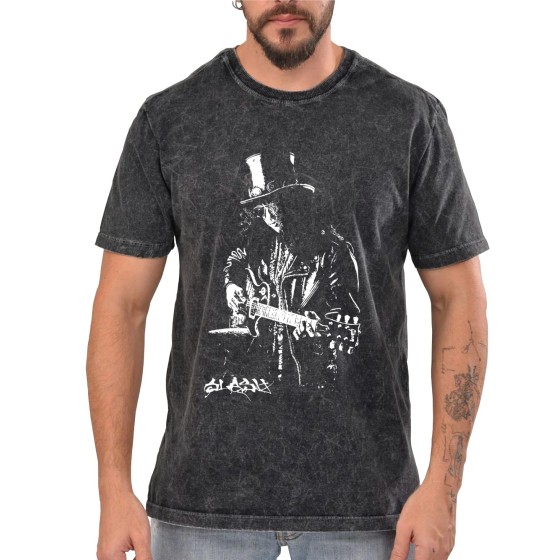 Rockwear Brasil - Camiseta Marmore Slash 2 Rockwear Preta