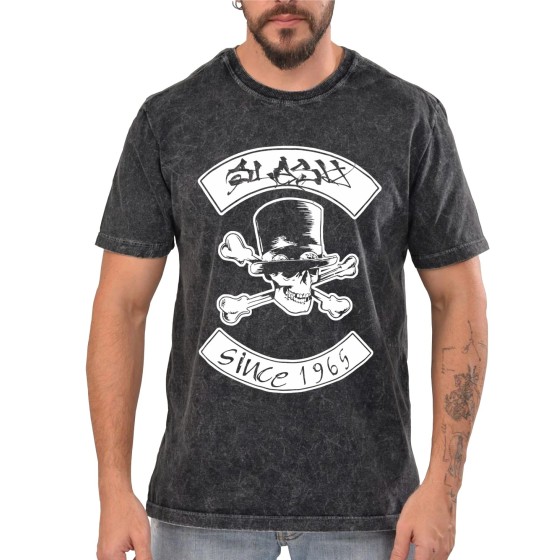 Rockwear Brasil - Camiseta Marmore Slash 3 Rockwear Preta