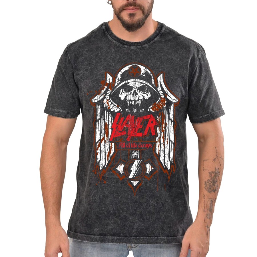 Rockwear Brasil - Camiseta Marmore Slayer Rockwear Preta Rockwear Brasil - Camiseta Marmore Slayer Rockwear Preta