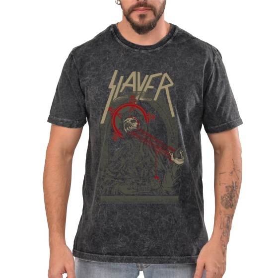 Rockwear Brasil - Camiseta Marmore Slayer 2 Rockwear Preta