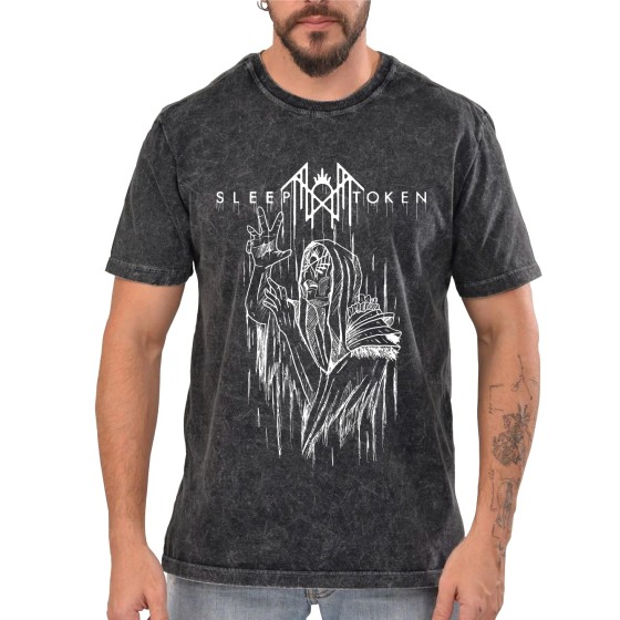 Rockwear Brasil - Camiseta Marmore Sleep Token 4 Rockwear Preta