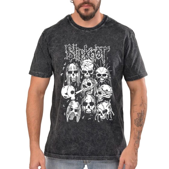 Rockwear Brasil - Camiseta Marmore Slipknot 2 Rockwear Preta