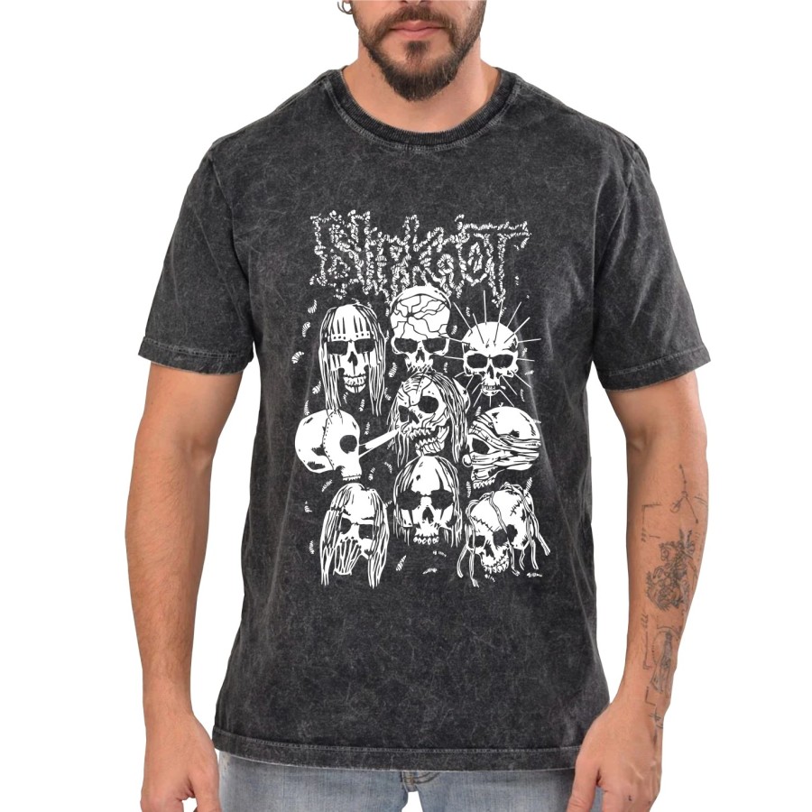 Rockwear Brasil - Camiseta Marmore Slipknot 2 Rockwear Preta