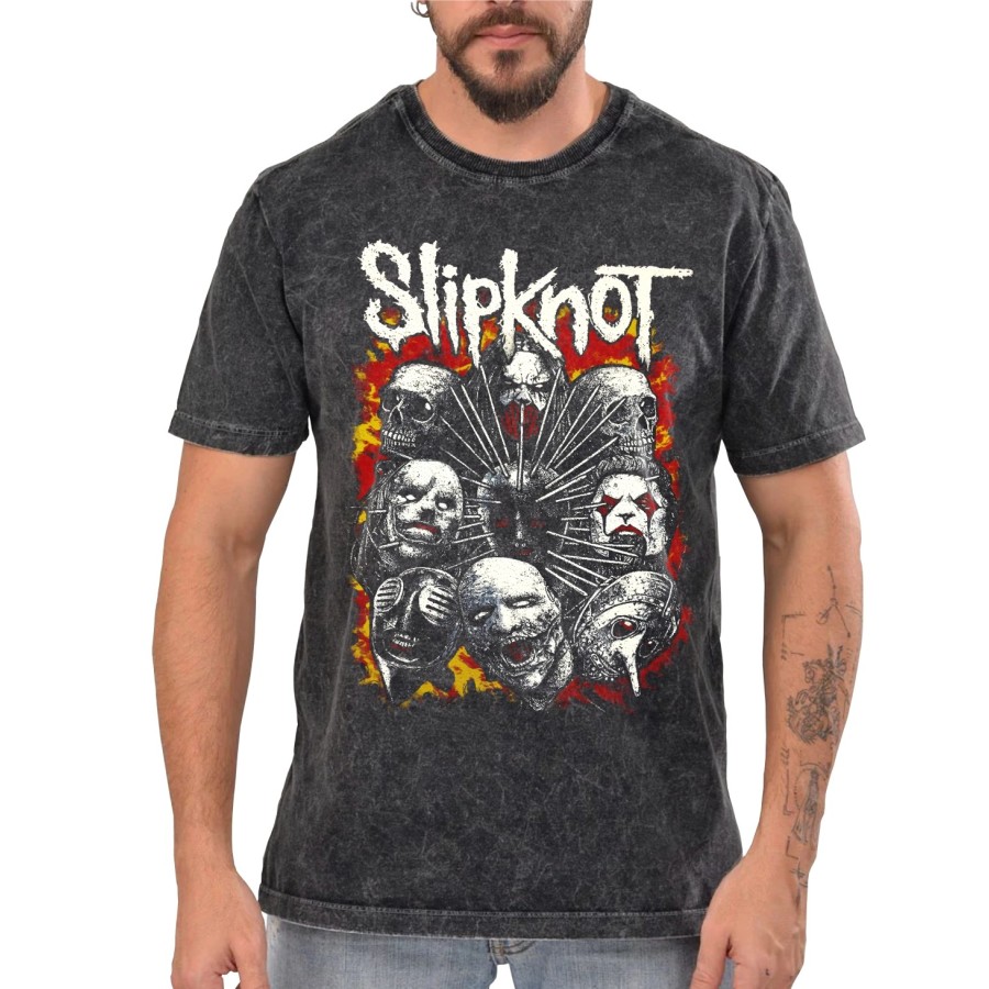 Rockwear Brasil - Camiseta Marmore Slipknot 4 Rockwear Preta Rockwear Brasil - Camiseta Marmore Slipknot 4 Rockwear Preta