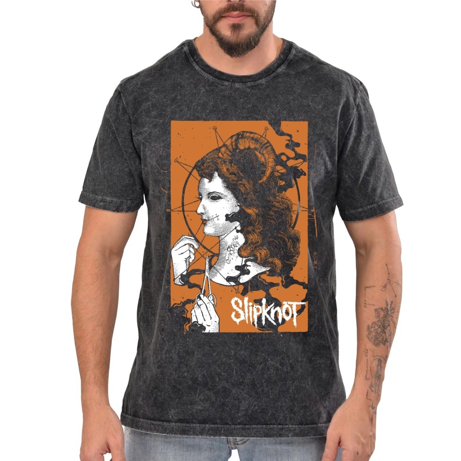 Rockwear Brasil - Camiseta Marmore Slipknot 11 Rockwear Preta Rockwear Brasil - Camiseta Marmore Slipknot 11 Rockwear Preta