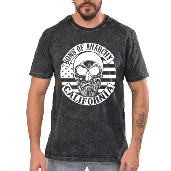 Rockwear Brasil - Camiseta Marmore Sons Of Anarchy Rockwear Preta