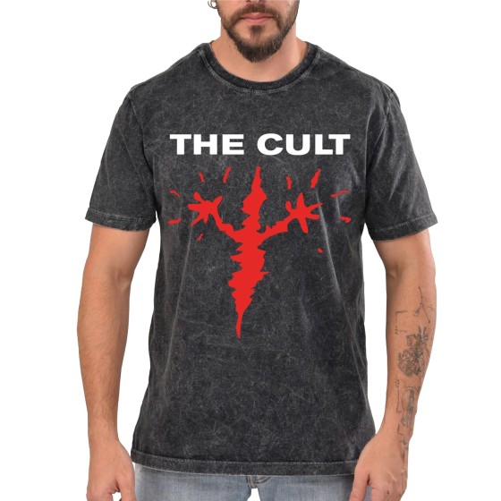 Rockwear Brasil - Camiseta Marmore The Cult Rockwear Preta