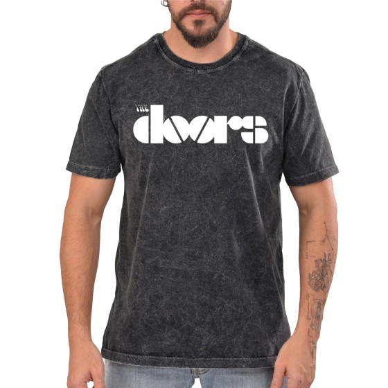 Rockwear Brasil - Camiseta Marmore The Doors Rockwear Preta