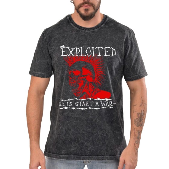 Rockwear Brasil - Camiseta Marmore The Exploited Rockwear Preta