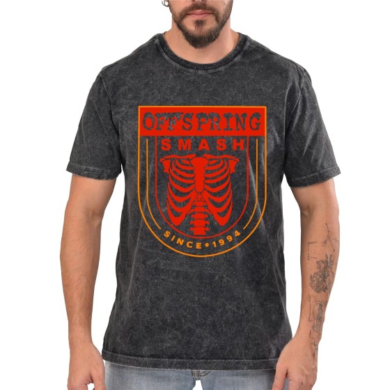 Rockwear Brasil - Camiseta Marmore The Offspring 3 Rockwear Preta