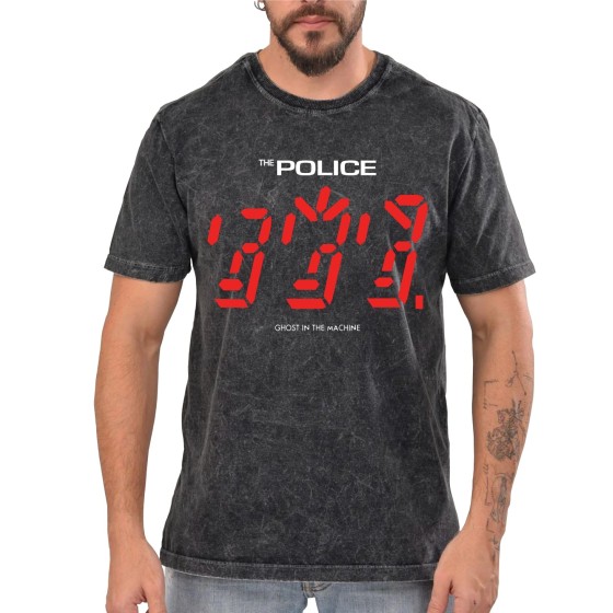 Rockwear Brasil - Camiseta Marmore The Police Rockwear Preta