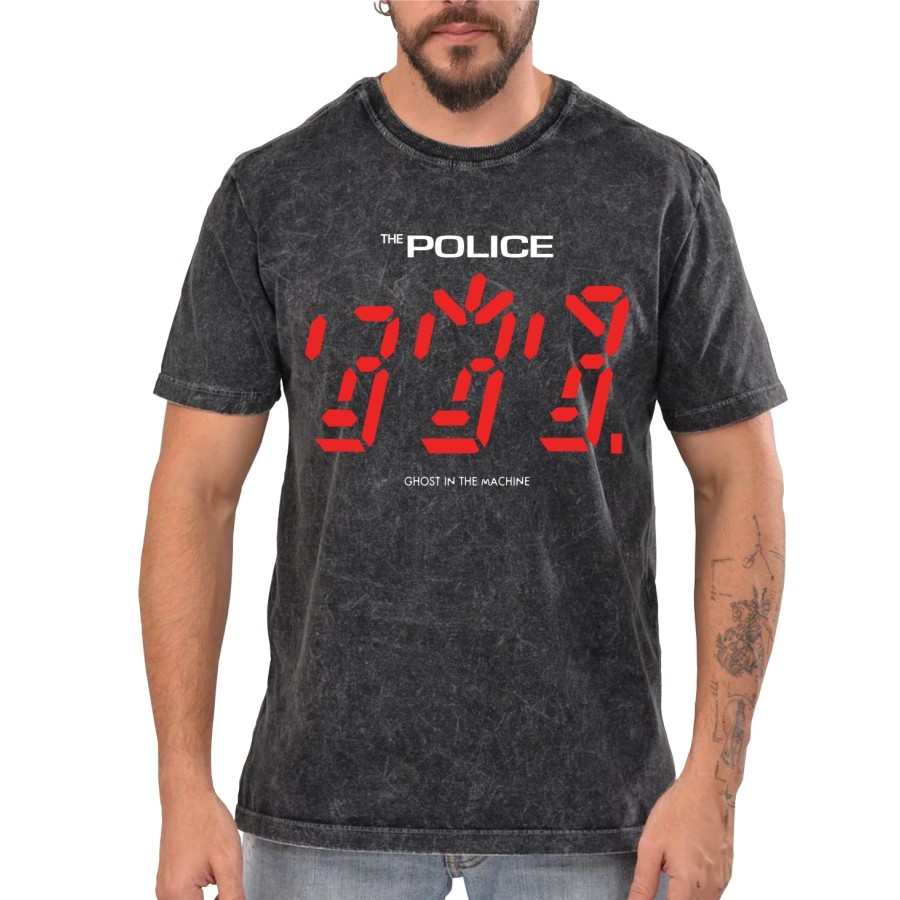 Rockwear Brasil - Camiseta Marmore The Police Rockwear Preta