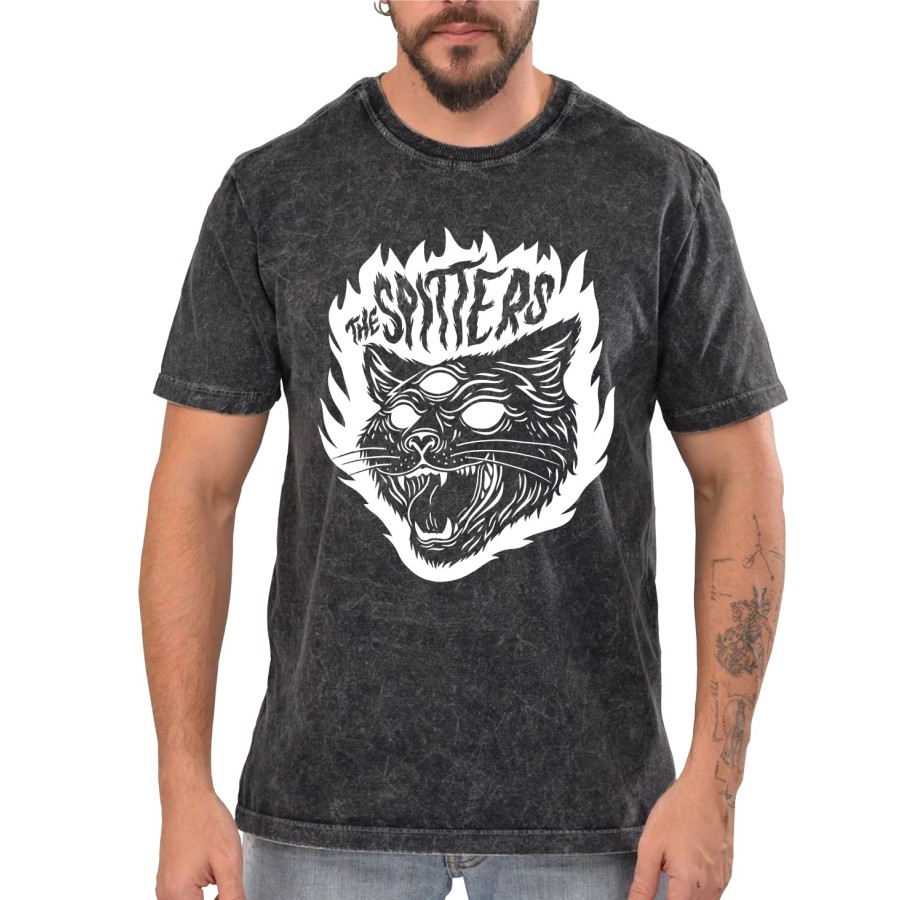 Rockwear Brasil - Camiseta Marmore The Spitters Rockwear Preta Rockwear Brasil - Camiseta Marmore The Spitters Rockwear Preta
