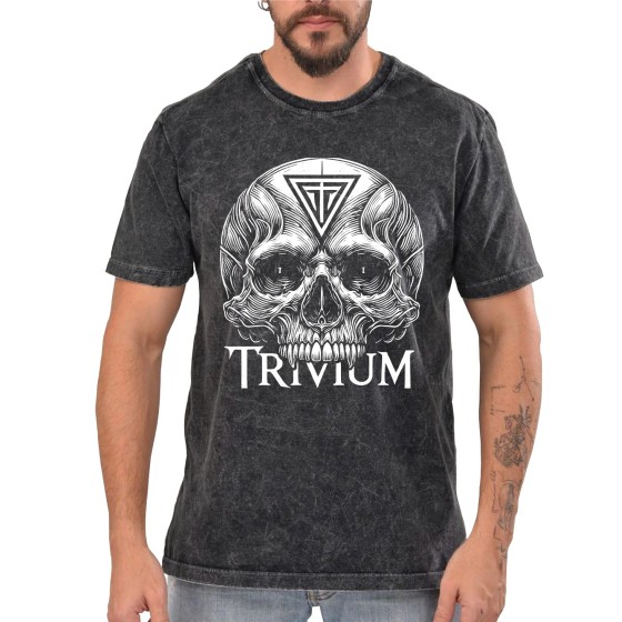 Rockwear Brasil - Camiseta Marmore Trivium Rockwear Preta