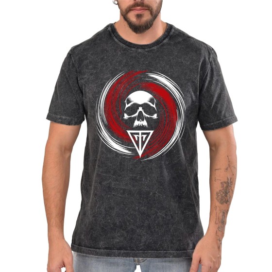 Rockwear Brasil - Camiseta Marmore Trivium 2 Rockwear Preta