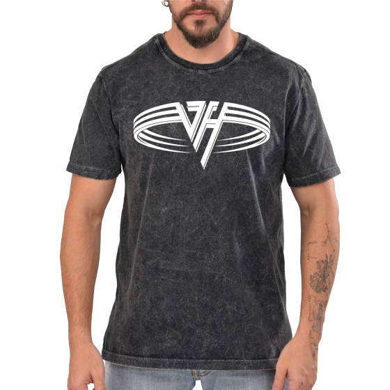 Rockwear Brasil - Camiseta Marmore Van Halen Rockwear Preta